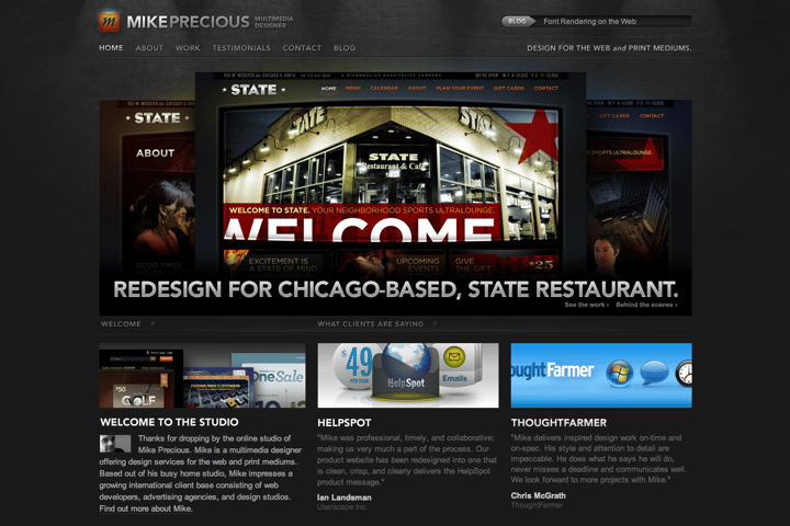 Mike Precious website preview